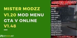 MisterModzZ Mod Menu v1.20 GTA V Online 1.48