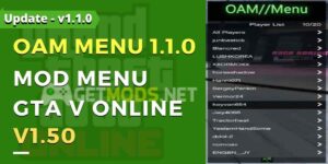 OAM Menu v1.1.0 Mod Menu GTA V ONLINE 1.50