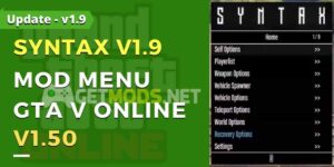 Syntax v1.9 Mod Menu GTA V Online 1.50