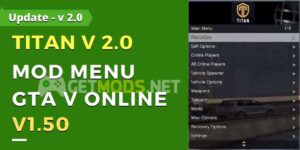 Titan v2.0 Mod Menu GTA V Online 1.50