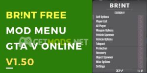 BR!NT 5.3 Free Mod Menu GTA V Online 1.50